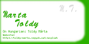 marta toldy business card